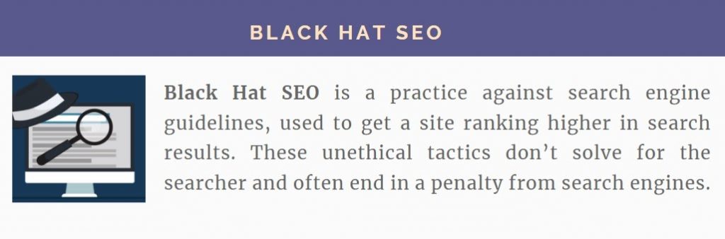 definition of black hat SEO