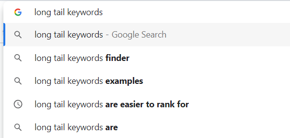 long-tail Logitech keywords Google suggestions