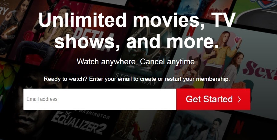 email marketing automation on Netflix site