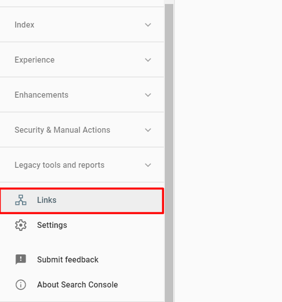 Google search console internal linking