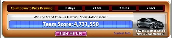 Mazda ad in Bejeweled Blitz