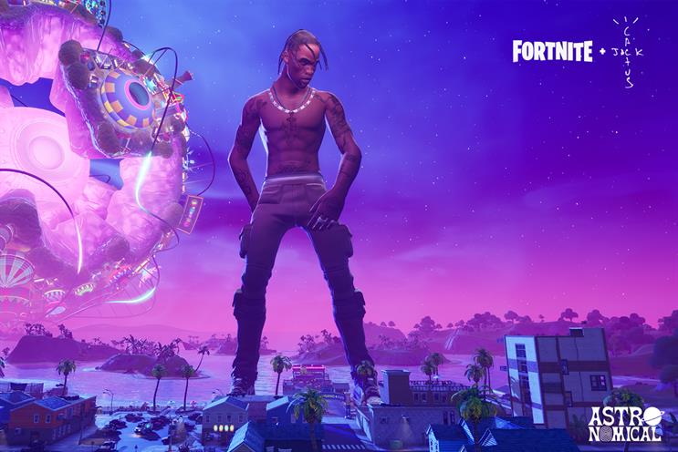 Travis Scott show in Fortnite