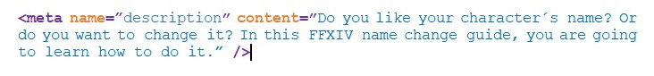 meta description
