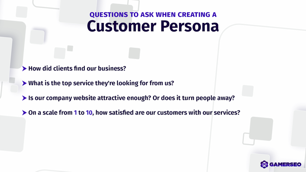 creating a persona based on customer type and customer perspective