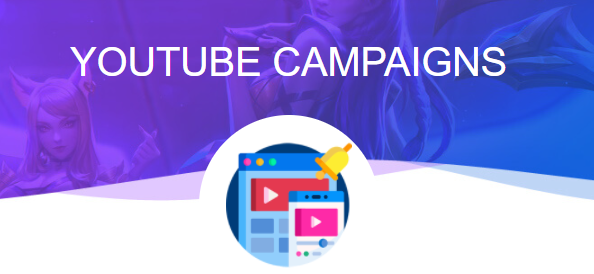 GamerSEO landing page with YouTube campaign text