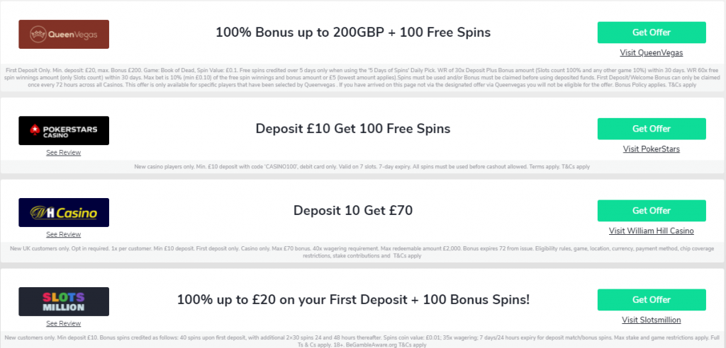 an insight into bonuses of different gambling platforms through OddsChecker