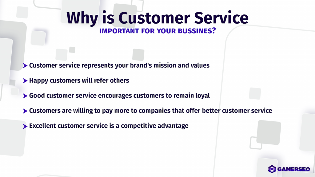 the path and purpose of having good customer service by GamerSEO