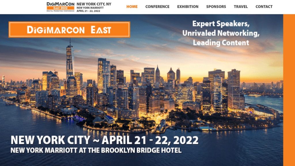 DigiMarCon East, The biggest event of New York city this 2022.