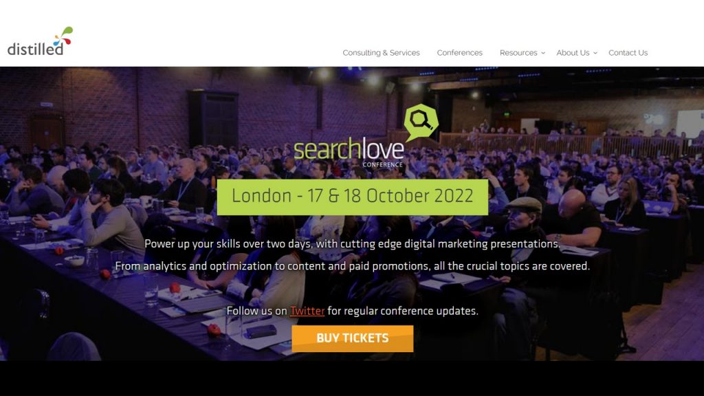 Searchlove is a conference that addresses marketing technology content for you to tune in to live and on-demand.