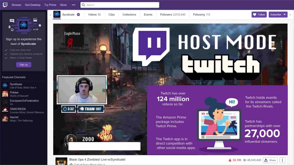 Host Mode to share videos of other streamers