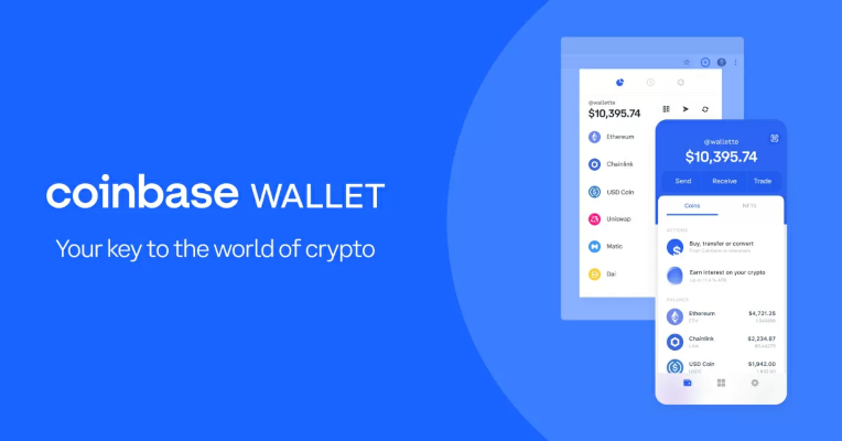 A look of how it is Coinbase Wallet on smartphones