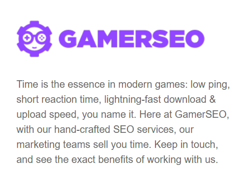 GamerSEO description