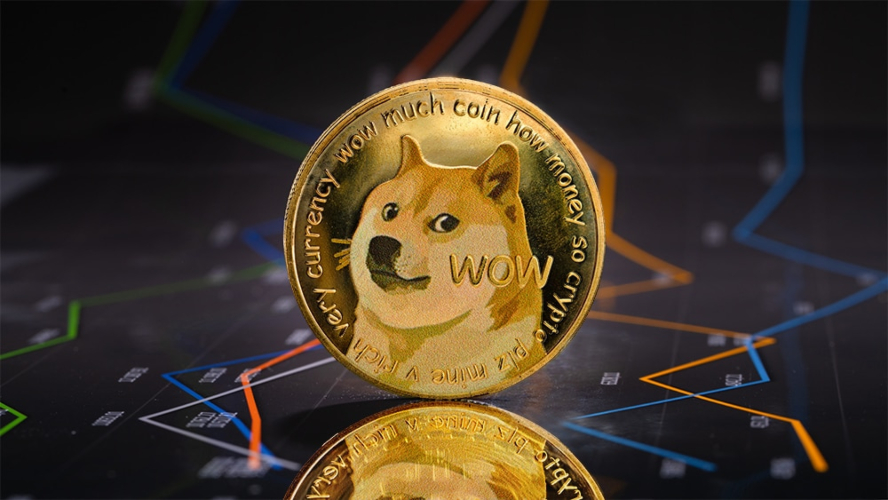 Artwork of the Dogecoin cryptocurrency