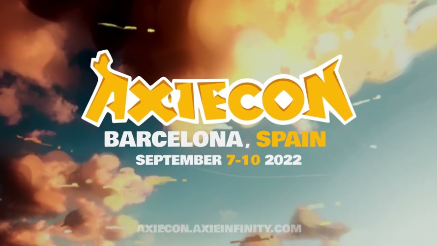 Banner for Axiecon in Barcelona, where the World Cup was disputed
