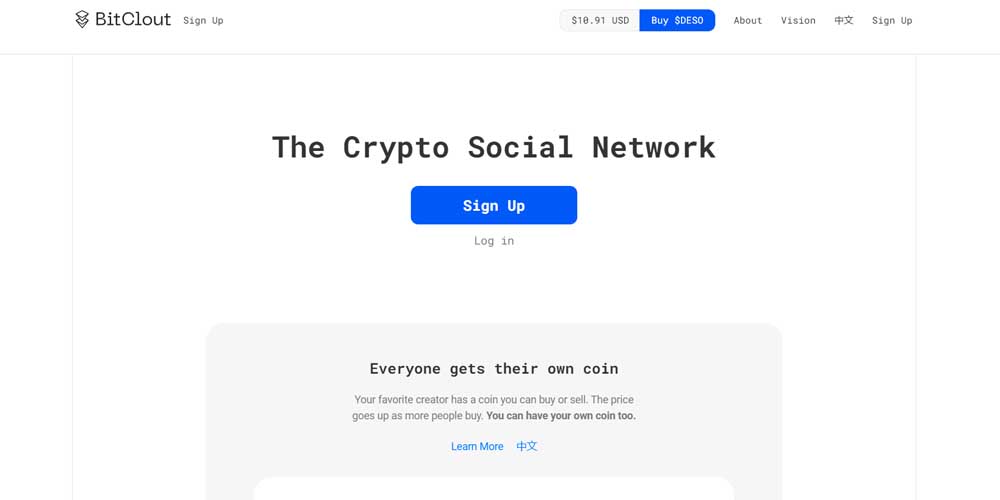 BitClout the crypto socjal network platform an open source DeSo
