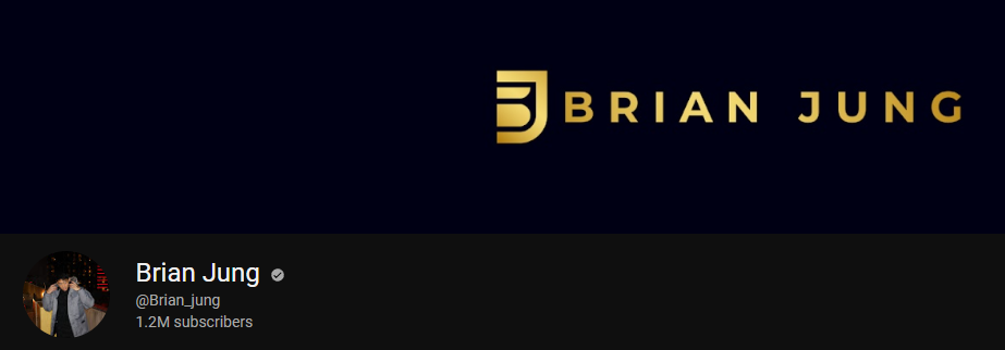 Brian Jung youtube front page