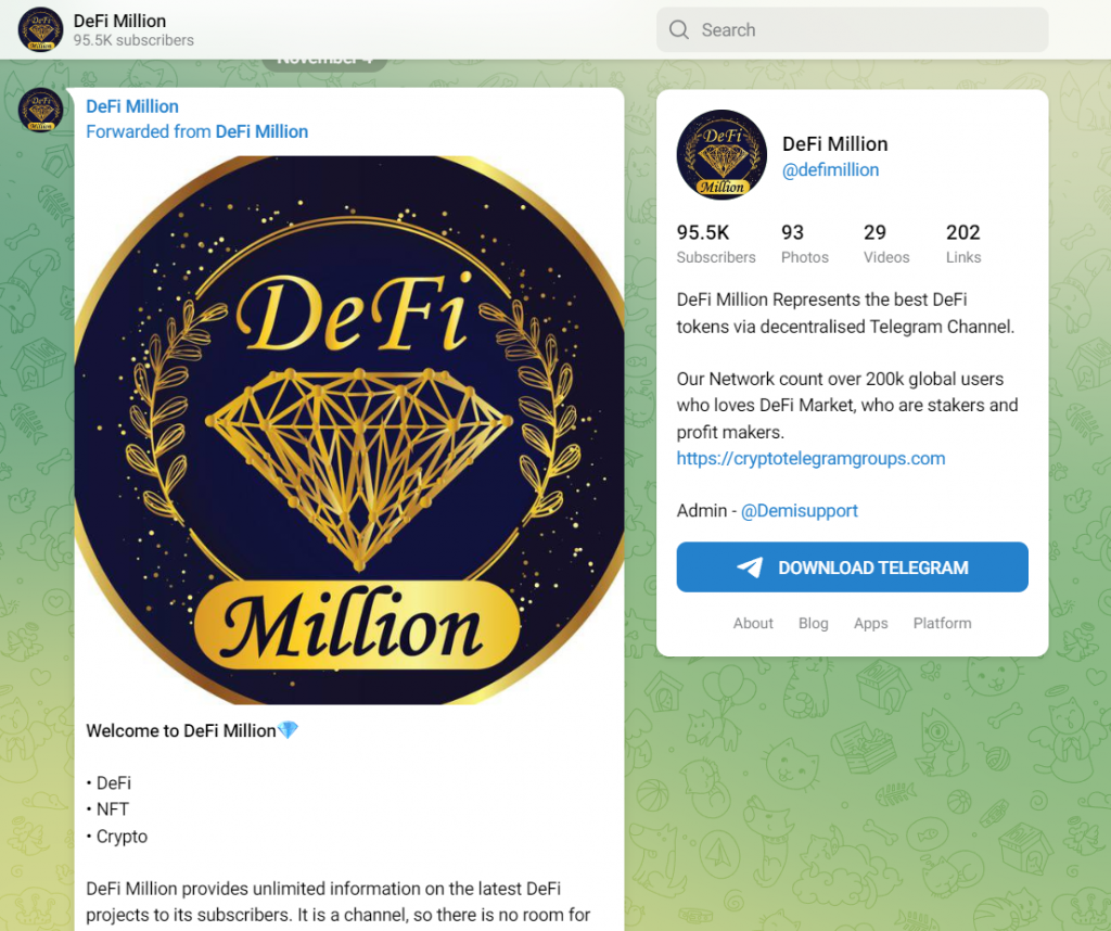 De-Fi Million Telegram Community