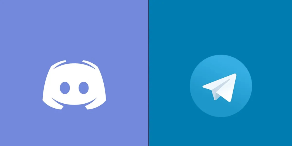 Discord and Telegram logos