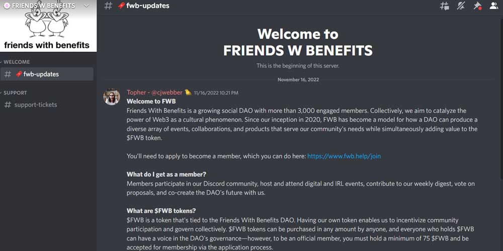 Friends with Benefits Discord Community 