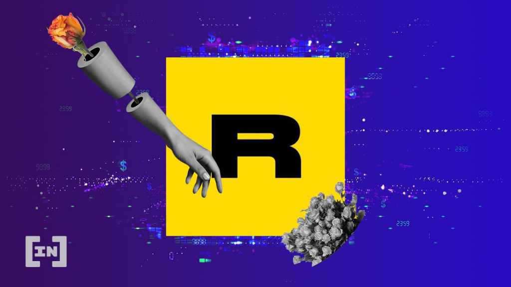 Image of Rarible's logo with digital elements