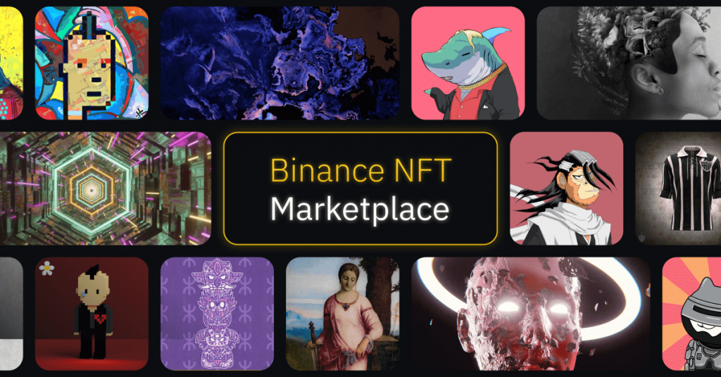 Logo with pictures Binance NFT Marketplace