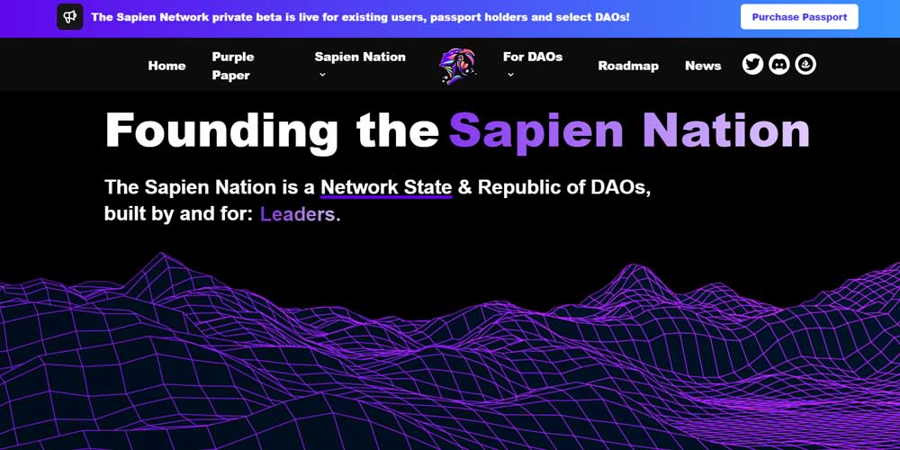 Sapien crypto social media platform main page