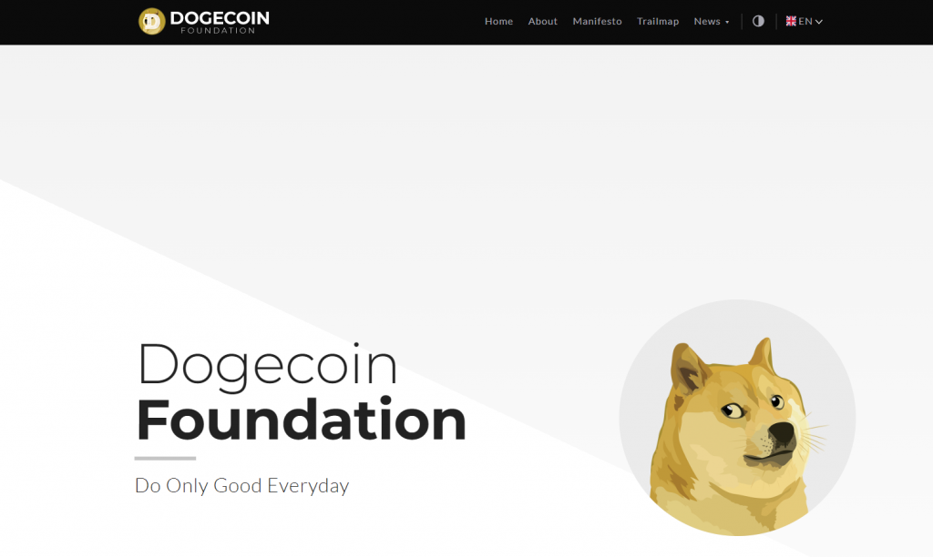 Screenshot Dogecoin fundation site