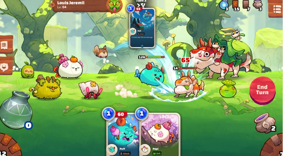 Screenshot of Axie Inifnity gameplay