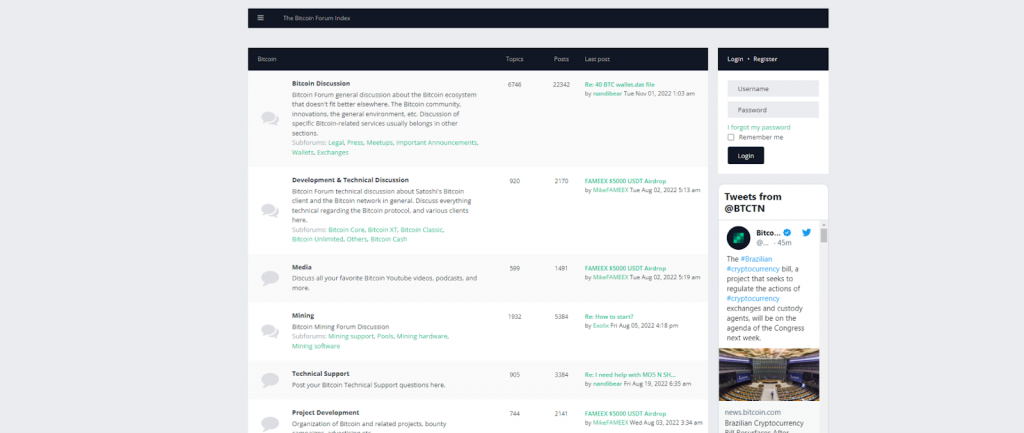 The Bitcoin Forum website