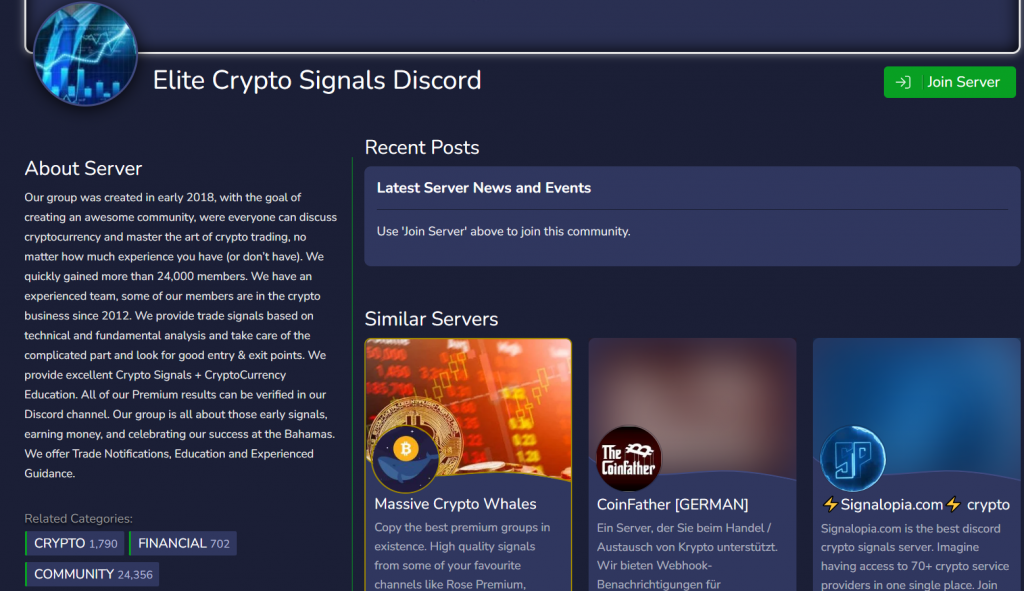 elite crypto signals discord