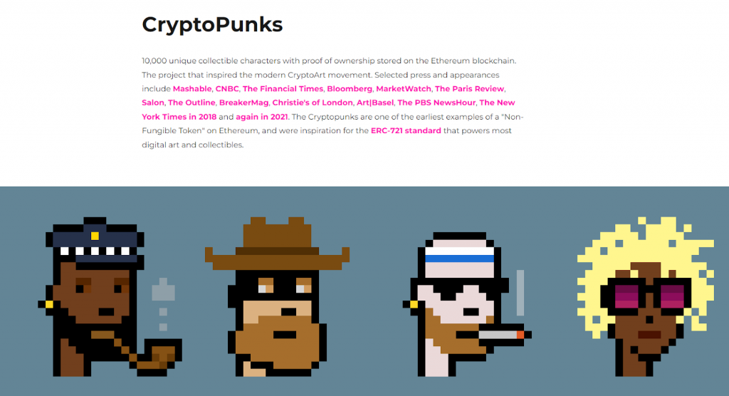 one of the popular NFT Avatar Collections is CryptoPunks