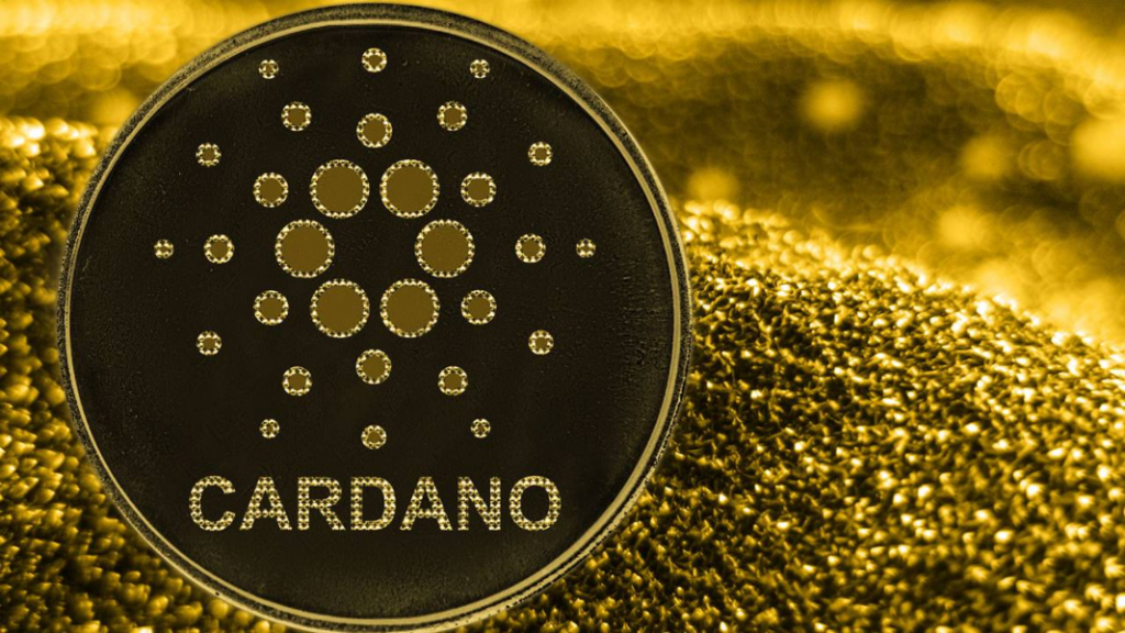 A coin with the Cardano logo