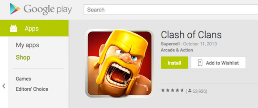 Clash of Clans on the Google Play Store