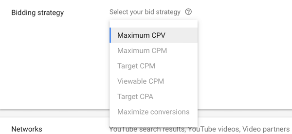 Type of bidding strategy Google Ads