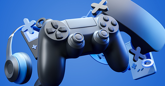headphones , gamepad controller as Creating sales-strategy for gamers
