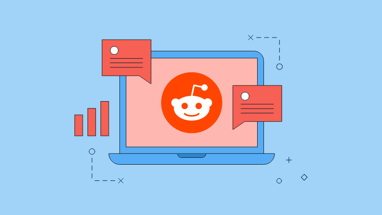 illustration showing reddit's logo