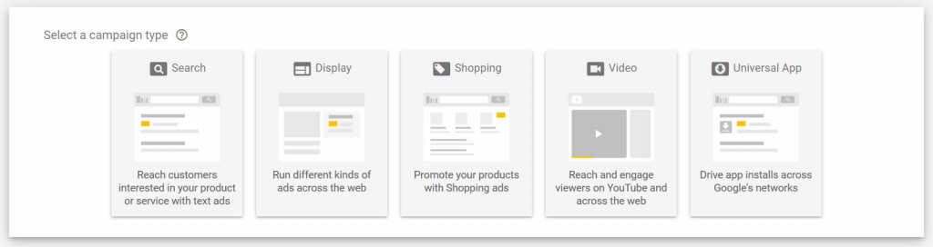 image showing multiple paid advertisement formats to choose from