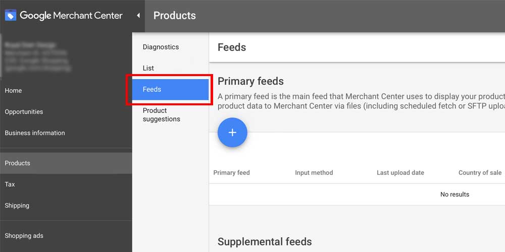 Creating the product feed in the Google Merchant Center