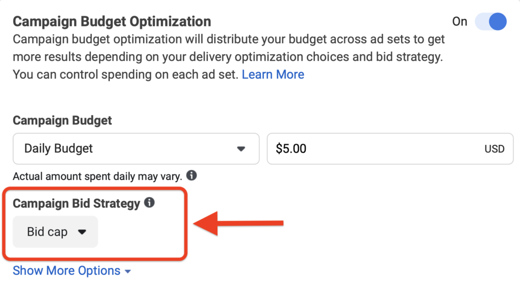 Facebook Ad Manager Bid Strategy