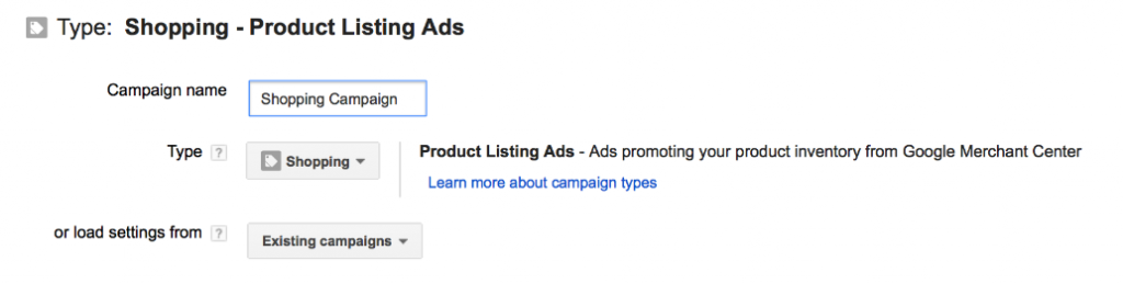 Product listing ads