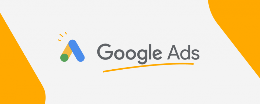 image showing the logo from google ads along with an orange background