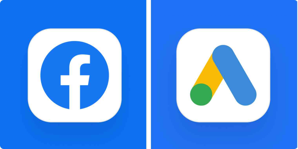 image showing the logos from google ads and facebook