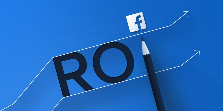 image showing the word ROI with facebook's logo at the top