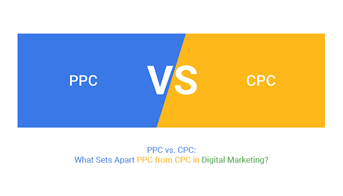 image with the text PPC vs CPC
