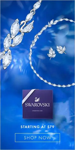 promotional image from swarovski showing a necklace and its price