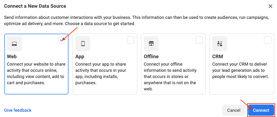 Connect a New Data Source window