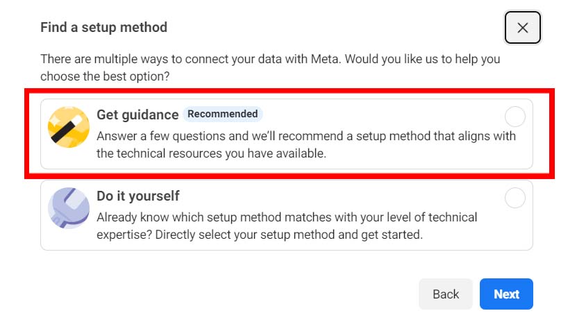 Finding a setup method in Meta Pixel