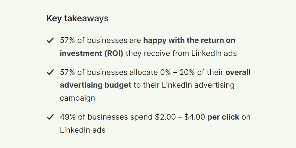 Key Takeaways on LinkedIn ads