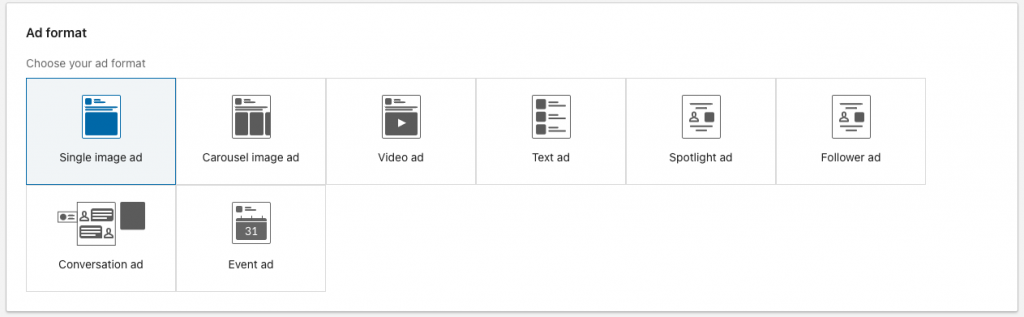 LinkedIn Ad formats