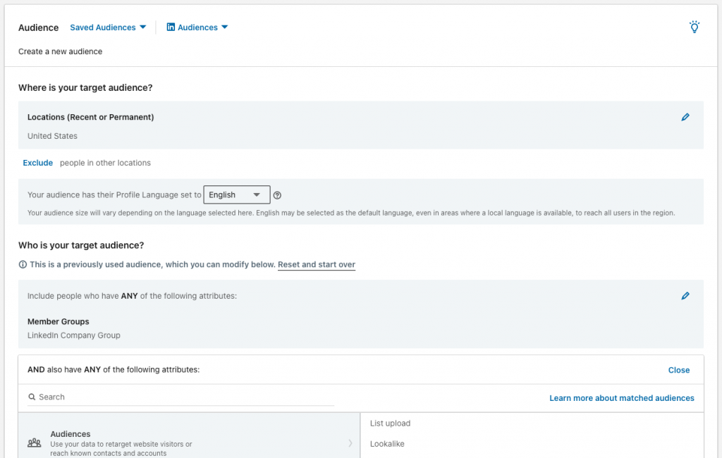 LinkedIn Target Audience